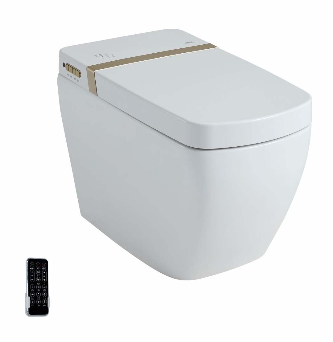 Automatic sensor flushing electric one piece tankless intelligent smart toilet 