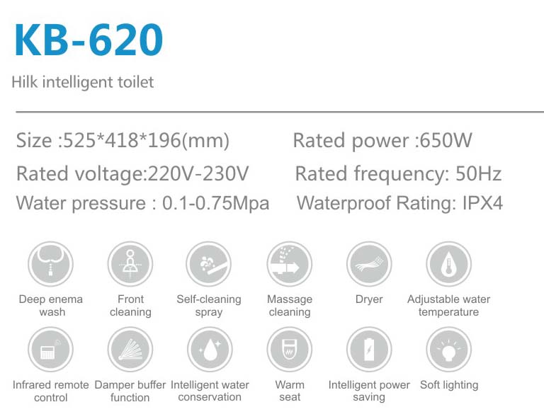 KB620 mando a distancia bide inodoro inteligente