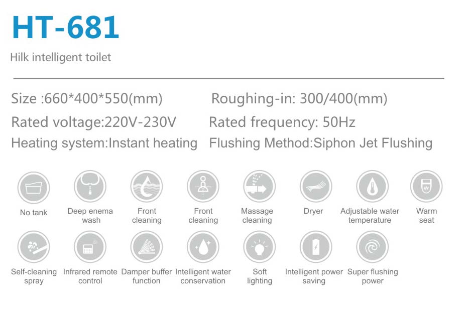 Intelligent commode closestool  Smart lavatory nightstool