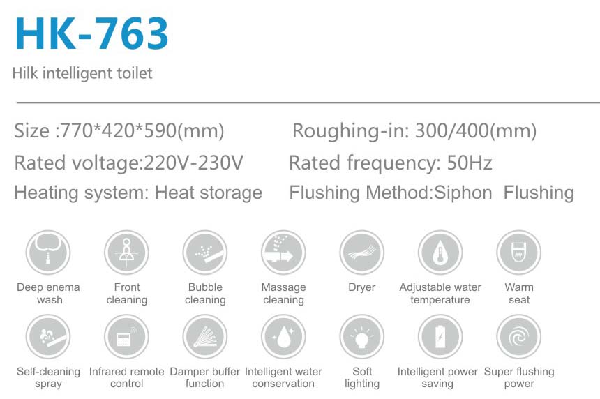 New Technology Automatic Intelligent Home Smart Toilet