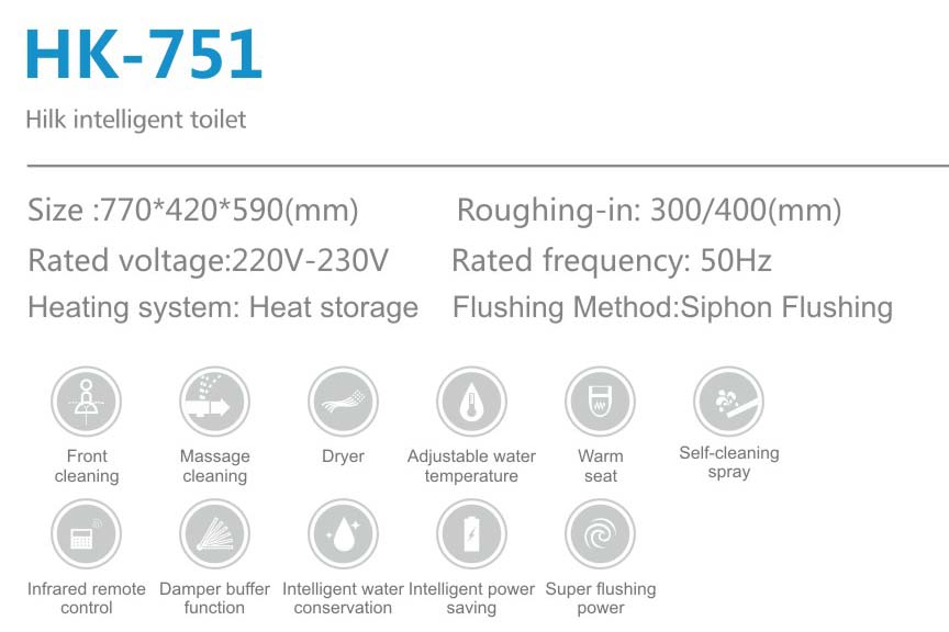 Intelligent Auto-Control One Piece Smart Toilet