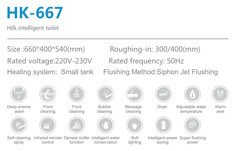 Sanitary Ware Intelligent Closestool Fashionable Smart Toilet