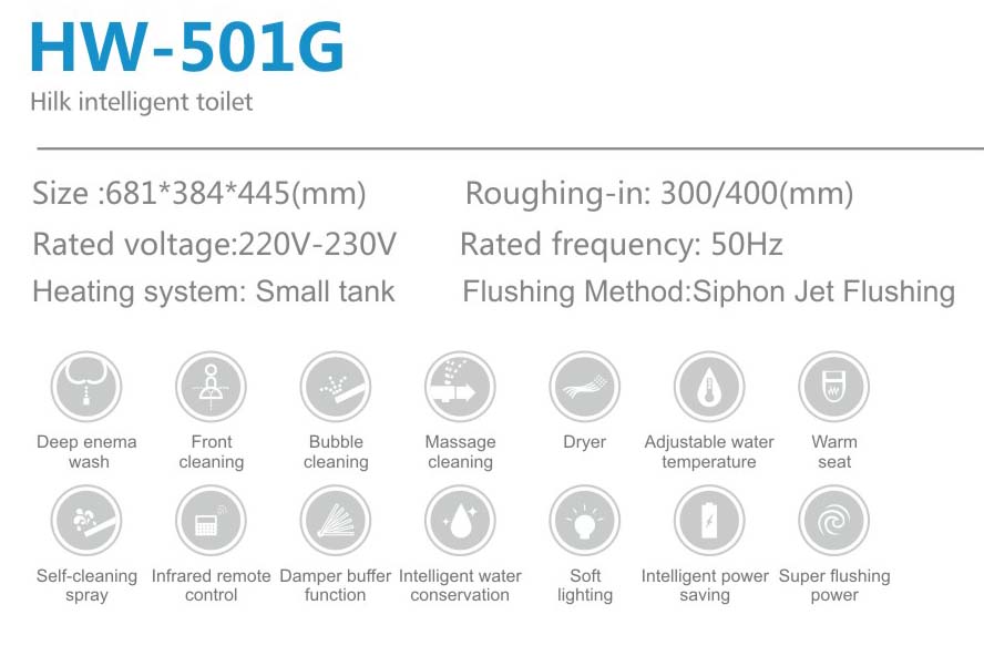 Automatic sensor flushing electric one piece tankless intelligent smart toilet 