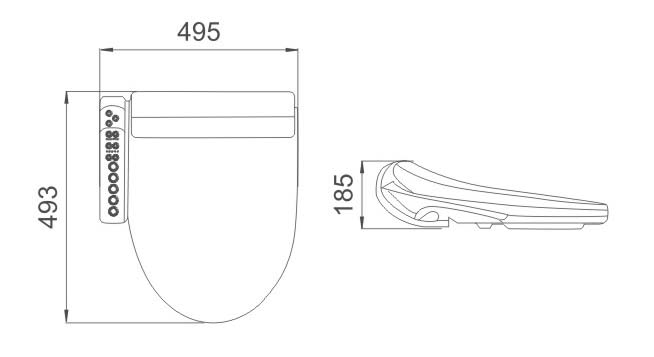 CK450 Inteligente Inodoro Asiento bide retrete cojin inteligencia