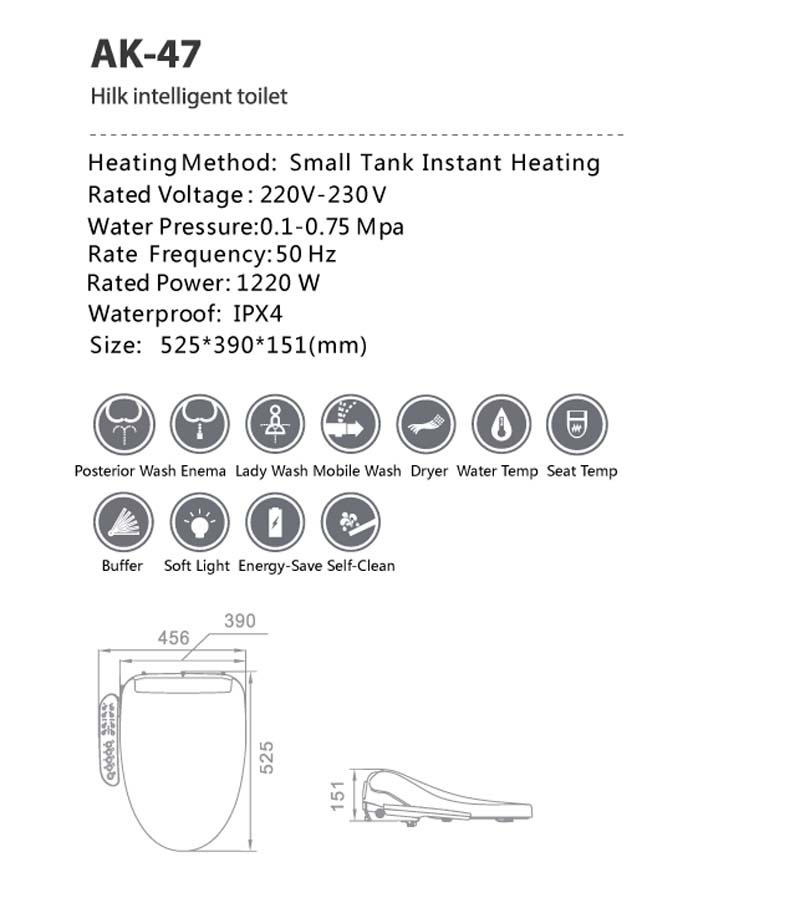 Intelligent Smart Toilet   lavatory nightstool   Intelligent commode closestool